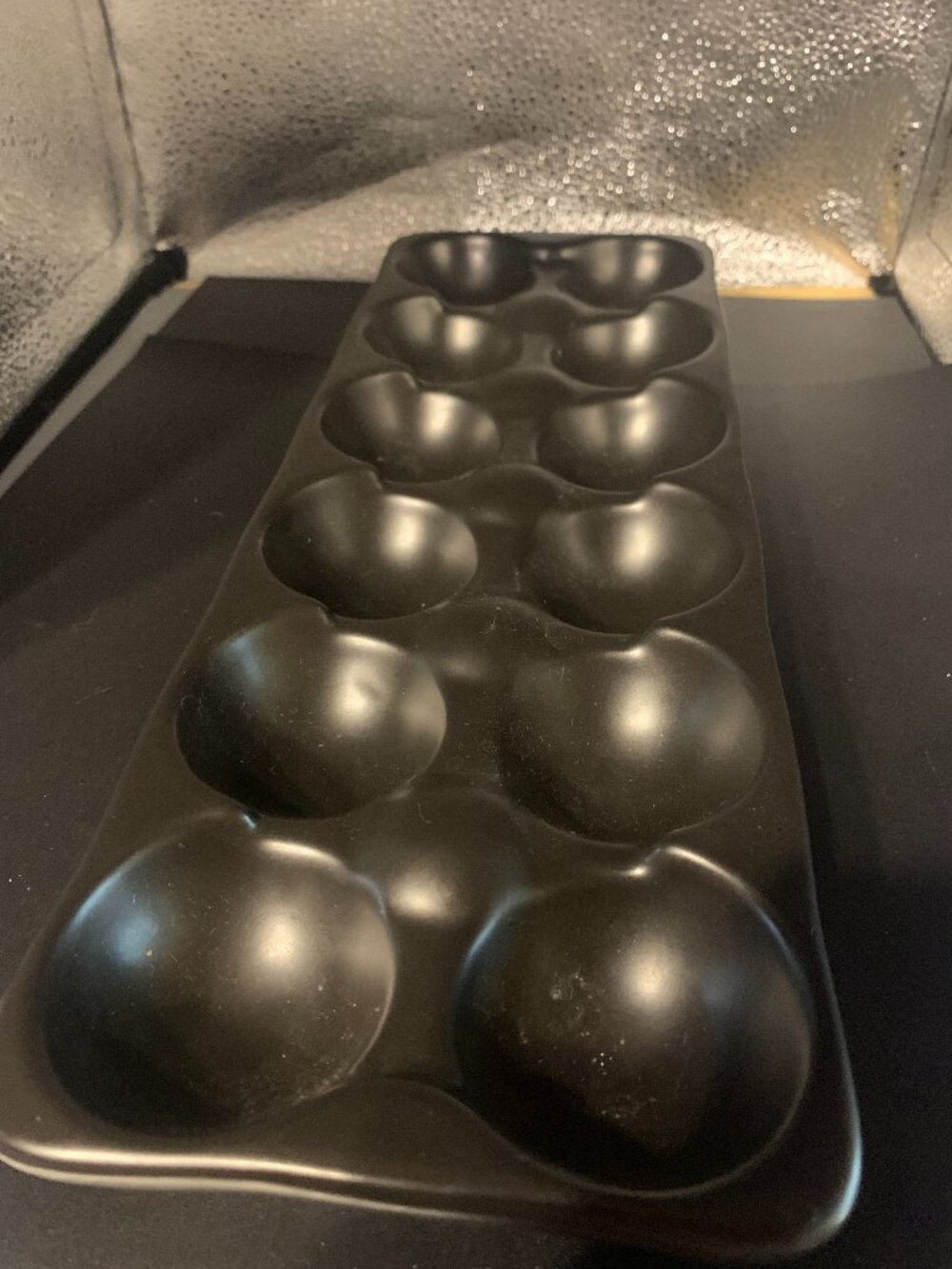 Rae Dunn By Magenta Cermaic Black Egg Carton Holder SELLING AS IS